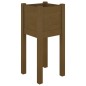 vidaXL Jardinera de madera maciza de pino marrón miel 31x31x70 cm