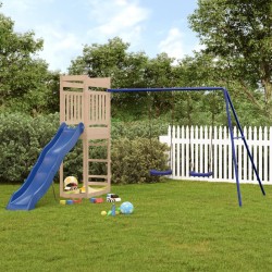 vidaXL Parque infantil de exterior madera maciza de pino