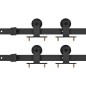 vidaXL Kit de herrajes de puertas correderas acero negro 2 uds 183 cm vidaXL Kit de herrajes de puertas correderas acero negro 2 uds 183 cm