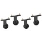 vidaXL Kit de herrajes de puertas correderas acero negro 2 uds 183 cm vidaXL Kit de herrajes de puertas correderas acero negro 2 uds 183 cm