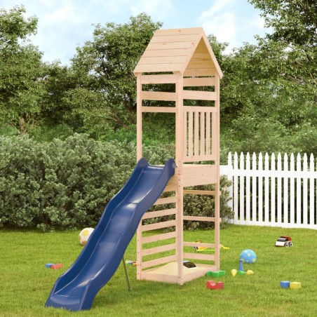 vidaXL Parque infantil de exterior madera maciza de pino