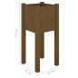 vidaXL Jardinera de madera maciza de pino marrón miel 31x31x70 cm