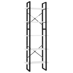 vidaXL Estantería de 5 niveles madera contrachapada gris 60x30x175 cm