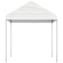 vidaXL Cenador con techo polietileno blanco 2,28x2,23x2,69 m
