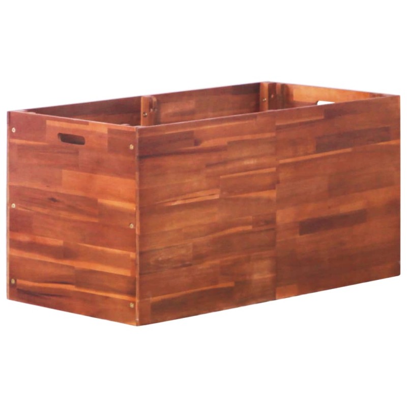vidaXL Arriate de madera de acacia 100x50x50 cm