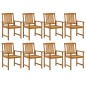 vidaXL Juego de comedor de jardín 9 piezas madera maciza de acacia vidaXL Juego de comedor de jardín 9 piezas madera maciza de acacia