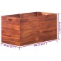 vidaXL Arriate de madera de acacia 100x50x50 cm