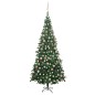 vidaXL Árbol de Navidad artificial con luces y bolas verde 240 cm vidaXL Árbol de Navidad artificial con luces y bolas verde 240 cm