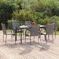 vidaXL Juego de comedor de jardín 7 piezas ratán sintético gris vidaXL Juego de comedor de jardín 7 piezas ratán sintético gris