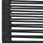 vidaXL Juego de comedor jardín 7 pzas acero y cuerda de algodón negro vidaXL Juego de comedor jardín 7 pzas acero y cuerda de algodón negro