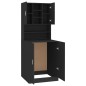 vidaXL Mueble de lavadora negro