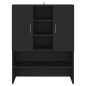 vidaXL Mueble de lavadora negro