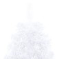 vidaXL Medio árbol de Navidad con luces y bolas blanco 120 cm vidaXL Medio árbol de Navidad con luces y bolas blanco 120 cm