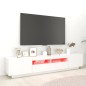 vidaXL Mueble para TV con luces LED blanco 200x35x40 cm