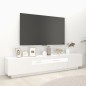 vidaXL Mueble para TV con luces LED blanco 200x35x40 cm