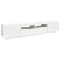 vidaXL Mueble para TV con luces LED blanco 200x35x40 cm