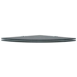 vidaXL Estantes esquina 2 uds soportes cromados vidrio negro 35x35 cm