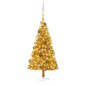 vidaXL Árbol de Navidad preiluminado con luces y bolas dorado 150 cm vidaXL Árbol de Navidad preiluminado con luces y bolas dorado 150 cm