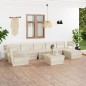 vidaXL Muebles de palés para jardín 8 pzas madera de abeto impregnada vidaXL Muebles de palés para jardín 8 pzas madera de abeto impregnada