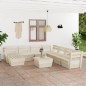 vidaXL Muebles de palets para jardín 9 pzas madera de abeto impregnada vidaXL Muebles de palets para jardín 9 pzas madera de abeto impregnada