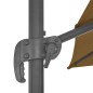 vidaXL Sombrilla de jardín con base portátil gris topo vidaXL Sombrilla de jardín con base portátil gris topo