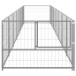 vidaXL Perrera plateada 7 m² acero