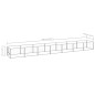 vidaXL Perrera plateada 7 m² acero