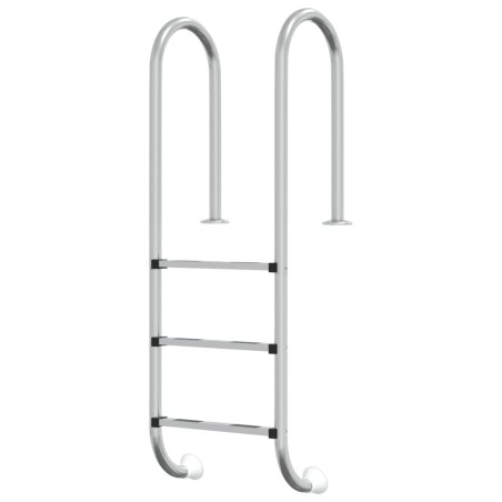 vidaXL Escalera para piscina acero inoxidable 304 54x38x158 cm