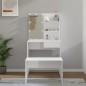 vidaXL Juego de tocador con LED madera contrachapada blanco brillante vidaXL Juego de tocador con LED madera contrachapada blanco brillante