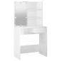 vidaXL Juego de tocador con LED madera contrachapada blanco brillante vidaXL Juego de tocador con LED madera contrachapada blanco brillante