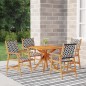 vidaXL Juego de comedor de jardín 5 piezas madera maciza de acacia vidaXL Juego de comedor de jardín 5 piezas madera maciza de acacia