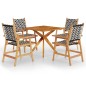 vidaXL Juego de comedor de jardín 5 piezas madera maciza de acacia vidaXL Juego de comedor de jardín 5 piezas madera maciza de acacia