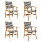 vidaXL Juego de comedor de jardín 5 piezas madera maciza de acacia vidaXL Juego de comedor de jardín 5 piezas madera maciza de acacia