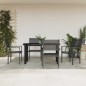 vidaXL Juego de comedor para jardín 5 piezas acero y textilene negro vidaXL Juego de comedor para jardín 5 piezas acero y textilene negro