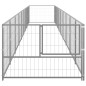 vidaXL Perrera plateada 9 m² acero vidaXL Perrera plateada 9 m² acero