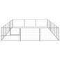 vidaXL Perrera plateada 21 m² acero vidaXL Perrera plateada 21 m² acero