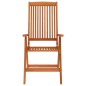 vidaXL Sillas de jardín plegables 6 uds madera maciza de eucalipto