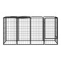 vidaXL Jaula perros 10 paneles acero recubierto polvo negro 50x100cm vidaXL Jaula perros 10 paneles acero recubierto polvo negro 50x100cm