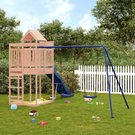 vidaXL Parque infantil de exterior madera maciza Douglas