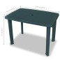 vidaXL Set de mesa y sillas bistró de jardín 3 piezas plástico verde vidaXL Set de mesa y sillas bistró de jardín 3 piezas plástico verde