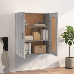 vidaXL Armario colgante de pared gris Sonoma 69,5x32,5x90 cm
