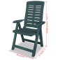 vidaXL Set de mesa y sillas bistró de jardín 3 piezas plástico verde vidaXL Set de mesa y sillas bistró de jardín 3 piezas plástico verde