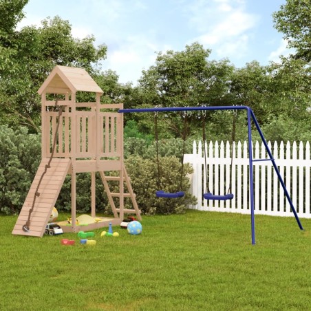vidaXL Parque infantil de exterior madera maciza de pino
