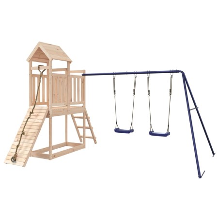 vidaXL Parque infantil de exterior madera maciza de pino