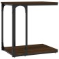 vidaXL Mesa auxiliar madera contrachapada marrón roble 50x35x52 cm