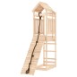 vidaXL Casa de juegos con pared de escalada madera maciza pino vidaXL Casa de juegos con pared de escalada madera maciza pino