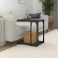 vidaXL Mesa auxiliar madera contrachapada marrón roble 50x35x52 cm