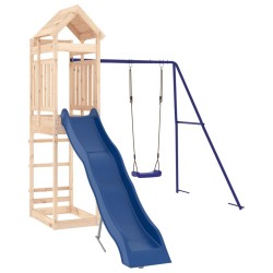 vidaXL Parque infantil de exterior madera maciza de pino