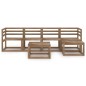 vidaXL Muebles de jardín 6 pzas cojines madera pino impregnada marrón vidaXL Muebles de jardín 6 pzas cojines madera pino impregnada marrón
