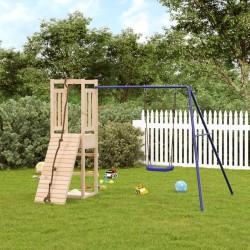 vidaXL Parque infantil de exterior madera maciza de pino